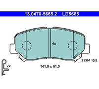 Set di pastiglie freno, freno a disco ATE Ceramic 13.0470-5665.2