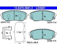 ATE 13.0470-5681.2 Kit pastiglie freni