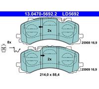 Pastiglie freno 13.0470-5692.2 ATE per AUDI VW