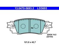 ATE 13.0470-5693.2 Kit pastiglie freni