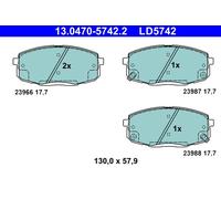 Set di pastiglie freno ATE 13.0470-5742.2, anteriore, Ceramica