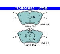 ATE 13.0470-7086.2 Kit pastiglie freno, Freno a disco per MERCEDES-BENZ