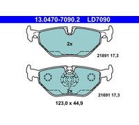 ATE 13.0470-7090.2 Kit pastiglie freno, Freno a disco per BMW
