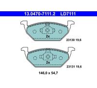 Kit Pastiglie Freno Freno A Disco Ate 13-0470-7111-2 Ate Ceramic per Seat Skoda