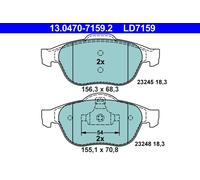 ATE 13.0470-7159.2 Kit pastiglie freno, Freno a disco per RENAULT