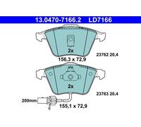 ATE Set di pastiglie freno 13.0470-7166.2 anteriore Ceramica