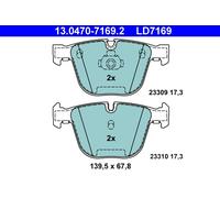 ATE 13.0470-7169.2 Kit pastiglie freno, Freno a disco per BMW