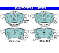 Set di pastiglie freno ATE 13.0470-7179.2, anteriore, Ceramica