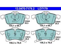 ATE 13.0470-7179.2 Set Pastiglia Freno, Freno a Disco per Opel, Vauxhall