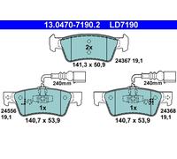 ATE 13.0470-7190.2 Kit pastiglie freno, Freno a disco per VW