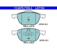Set di pastiglie freno ATE 13.0470-7193.2, fronte, Keramik
