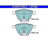 ATE 13.0470-7204.2 Kit pastiglie freno, Freno a disco per FORD,MAZDA,OPEL,SAAB,V