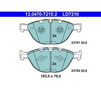 ATE 13.0470-7210.2 Kit pastiglie freno, Freno a disco per BMW
