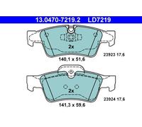 Set di pastiglie freno ATE 13.0470-7219.2, posteriore, Ceramica