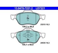 ATE 13.0470-7221.2 Kit pastiglie freno, Freno a disco per RENAULT