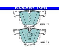 ATE 13.0470-7225.2 Kit pastiglie freno, Freno a disco per BMW