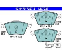 ATE 13.0470-7227.2 Kit pastiglie freno, Freno a disco per AUDI,SEAT,VW