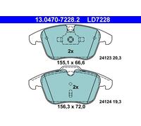 ATE 13.0470-7228.2 Kit pastiglie freno, Freno a disco per FORD,LAND ROVER,VOLVO