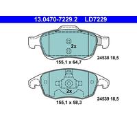 ATE 13.0470-7229.2 Kit pastiglie freno, Freno a disco per CITROËN,DS,PEUGEOT