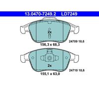 ATE 13.0470-7249.2 Kit pastiglie freno, Freno a disco per RENAULT