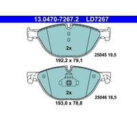 ATE 13.0470-7267.2 Kit pastiglie freno, Freno a disco per BMW