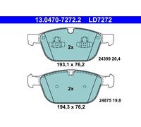 ATE 13.0470-7272.2 Kit pastiglie freno, Freno a disco per VOLVO
