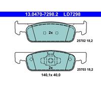 ATE 13.0470-7298.2 Kit pastiglie freno, Freno a disco per DACIA,RENAULT,SMART