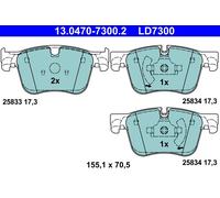 Set di pastiglie freno ATE 13.0470-7300.2, fronte