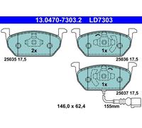 ATE 13.0470-7303.2 Kit pastiglie freno, Freno a disco per AUDI,SEAT,SKODA,VW