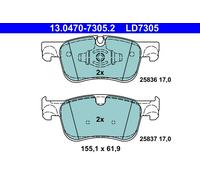 ATE 13.0470-7305.2 Kit pastiglie freno, Freno a disco per CITROËN