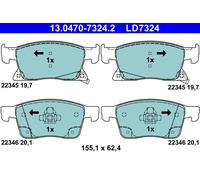 ATE 13.0470-7324.2 Kit pastiglie freno, Freno a disco per CHEVROLET,OPEL,VAUXHAL