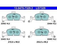 ATE 13.0470-7329.2 Kit pastiglie freno, Freno a disco per AUDI