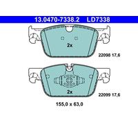 ATE 13.0470-7338.2 Kit pastiglie freno, Freno a disco per VOLVO
