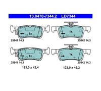 ATE 13.0470-7344.2 Kit Pastiglie Freno a Disco Posteriore per Ford Fiesta VII