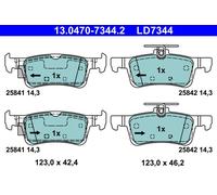 ATE 13.0470-7344.2 Kit pastiglie freno, Freno a disco per FORD