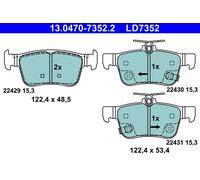 ATE 13.0470-7352.2 Kit pastiglie freno, Freno a disco per HONDA