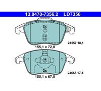 ATE 13.0470-7356.2 Kit pastiglie freno, Freno a disco per CITROËN,DS,OPEL,PEUGEO