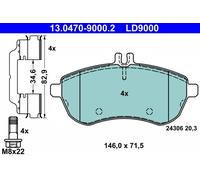 ATE 13.0470-9000.2 Kit pastiglie freno, Freno a disco per MERCEDES-BENZ