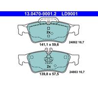 ATE 13.0470-9001.2 Kit pastiglie freno, Freno a disco per MERCEDES-BENZ