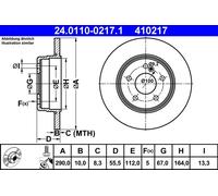 ATE 24.0110-0217.1 Discofreno MERCEDES-BENZ