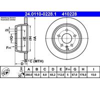ATE 24.0110-0228.1 Discofreno MERCEDES-BENZ