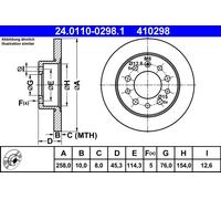 ATE 24.0110-0298.1 Discofreno HYUNDAI