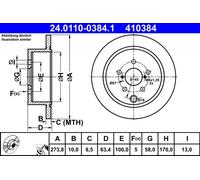 ATE 24.0110-0384.1 Discofreno SUBARU