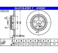 ATE 24.0110-0391.1 Discofreno MERCEDES-BENZ