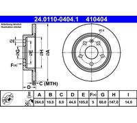 ATE 24.0110-0404.1 Discofreno OPEL