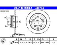 ATE 24.0110-0704.1 Discofreno MITSUBISHI
