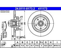 ATE 24.0111-0173.2 Discofreno RENAULT