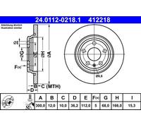 ATE 24.0112-0218.1 Disco freno per AUDI