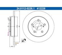 ATE 24.0112-0228.1 Disco freno per LEXUS,TOYOTA