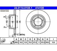 ATE 24.0114-0108.1 Discofreno LAND ROVER